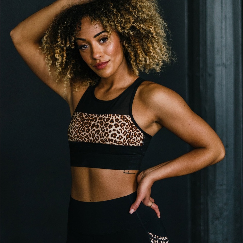 Black Leopard All Star Bra- never worn